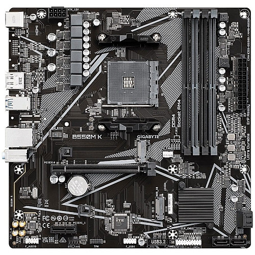 Материнська плата GIGABYTE B550M_K sAM4 B550 4xDDR4 M.2 HDMI DP mATX