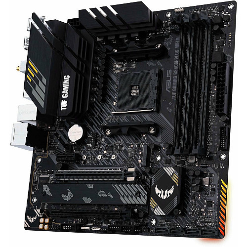 Материнская плата ASUS TUF GAMING B550M-PLUS WIFI II sAM4 B550 4xDDR4 M.2 HDMI DP Wi-Fi BT mATX