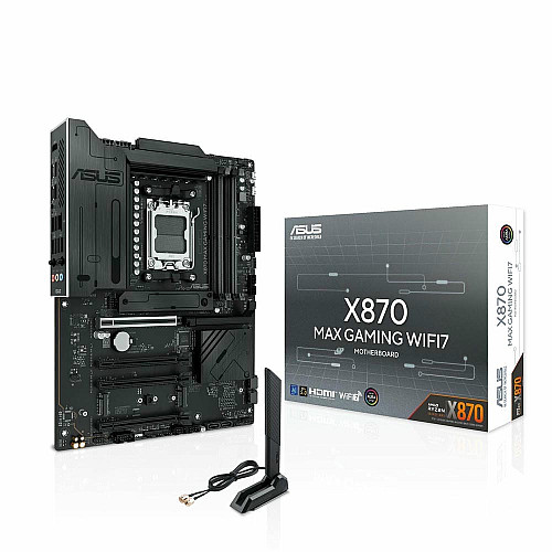 Материнская плата ASUS X870 MAX GAMING WIFI7 sAM5 X870 4xDDR5 M.2 HDMI USB Type-C Wi-Fi BT ATX