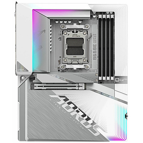 Материнская плата GIGABYTE B650E A STEALTH ICE sAM5 B650 4xDDR5 M.2 Wi-Fi BT HDMI DP ATX белый