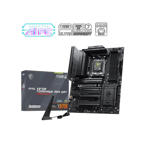 Материнcька плата MSI MAG X870E TOMAHAWK MAX WIFI sAM5 X870E 4xDDR5 M.2 HDMI Wi-Fi BT ATX