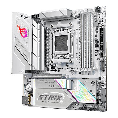 Материнская плата ASUS ROG STRIX B850-G GAMING WIFI sAM5 B850 4xDDR5 M.2 HDMI DP WiFi BT mATX белый
