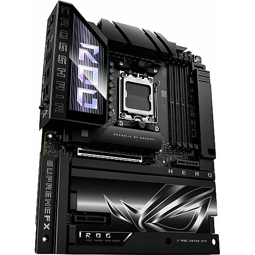 Материнская плата ASUS ROG CROSSHAIR X870E HERO BTF sAM5 X870E 4xDDR5 M.2 HDMI Wi-Fi BT ATX скрытое подключение разъемов