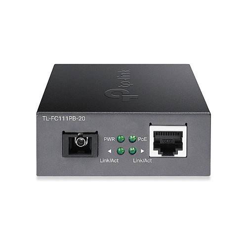 Медиаконвертер TP-LINK TL-FC111B-20 1xFE, 100Base-LX, SM, WDM, 20km, SC. PoE