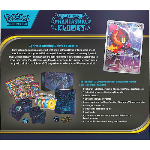 Коллекционная карточная игра Pokemon: Mega Evolutions. Phantasmal Flames - Elite Trainer Box