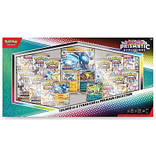 Коллекционная карточная игра Pokemon: Scarlet & Violet Prismatic Evolutions. Lucario Ex & Tyranitar Ex Premium Collection Box