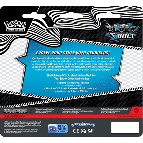 Колекційна карткова гра Pokemon: Black Bolt - Tech Sticker Collection SV10.5