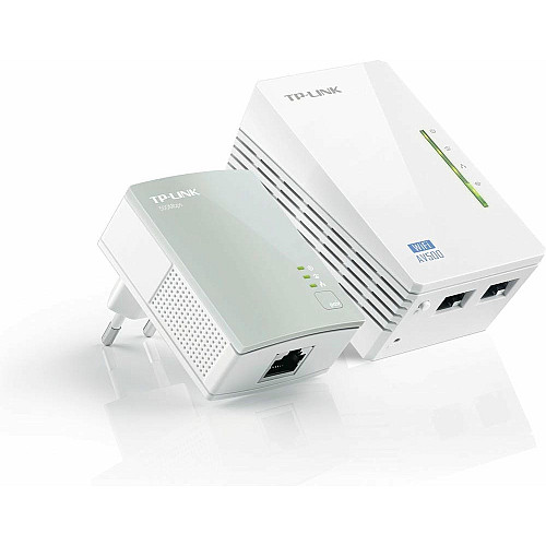 Комплект Адаптерiв Powerline TP-LINK TL-WPA4220KIT AV600, N300, (TL-WPA4220 1шт, TL-PA4010 1шт)