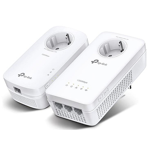 Комплект Адаптерiв Powerline TP-LINK TL-WPA8631PKIT AV1300, AC1200, (TL-WPA8631P 1шт, TL-PA8010P 1шт), Розетка