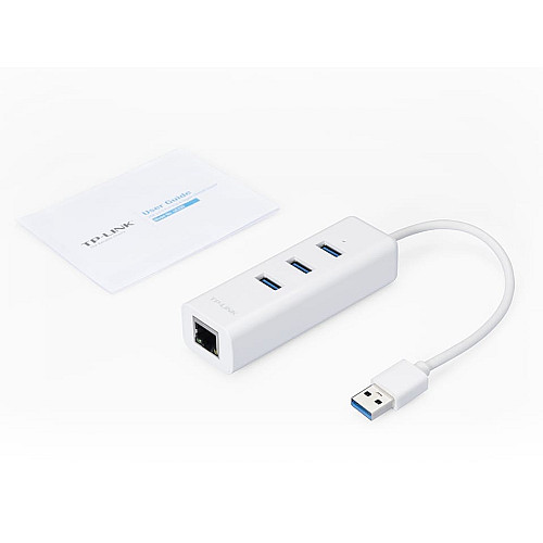 Мережевий адаптер TP-LINK UE330 1xGE, 3xUSB3.0, USB3.0