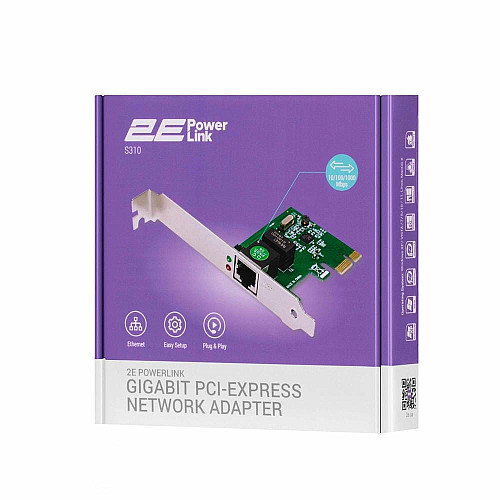 Мережева карта 2E PowerLink S310 1xGE, PCI-Express x1