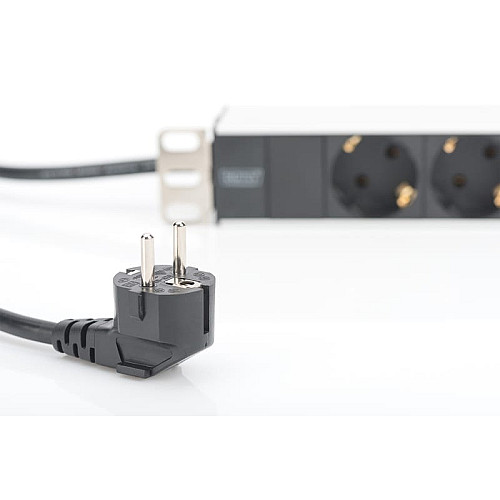 Устройство распределения электропитания DIGITUS 1U, 8xSchuko, 16A, 250V, вилка Schuko