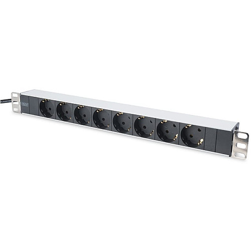 Устройство распределения электропитания DIGITUS 1U, 8xSchuko, 16A, 250V, вилка Schuko