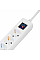 Подовжувач мережевий 2E 3м, 3xТипF, 16A, 1xUSB-A,1xUSB-C, фільтр, білий