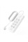 Подовжувач мережевий Belkin 2м, 8хТипE, 16А, USB-A/USB-C 18Вт, фільтр, білий