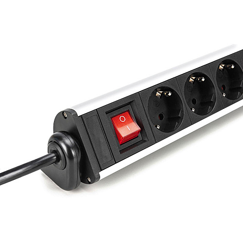 Блок розеток DIGITUS Office, 6xSchuko 16A, 3xUSB 2A, вимикач, 1.5м, вилка Schuko