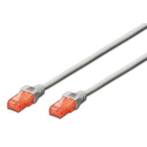 Патч-корд DIGITUS CAT 6 UTP, 1м, AWG 26/7, CCA, PVC, сірий