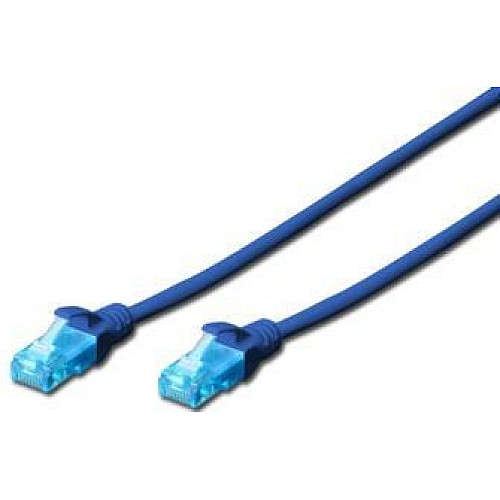 Патч-корд DIGITUS CAT 5e UTP, 1м, AWG 26/7, CCA, PVC, синій