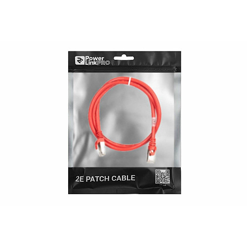 Патч-корд 2E САТ 6, S-FTP, 1м, 26AWG, RJ45, 7/0.16, Cu, PVC, червоний