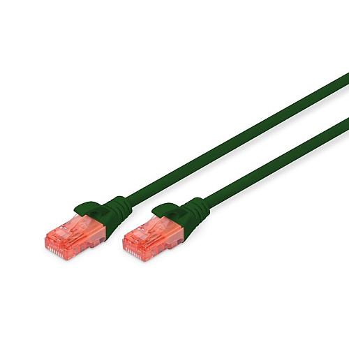 Патч-корд DIGITUS CAT 6 UTP, 1м, AWG 26/7, Cu, LSZH, зелений