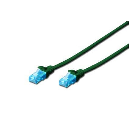 Патч-корд DIGITUS CAT 5e UTP, 2м, AWG 26/7, CCA, PVC, зелений