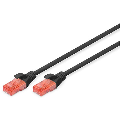 Патч-корд DIGITUS CAT 6 UTP, 5м, AWG 26/7, Cu, LSZH, чорний