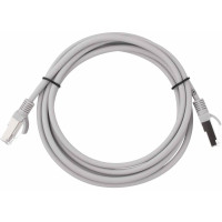 Патч-корд 2E САТ 5e, FTP, 3м, 26AWG, RJ45, 7/0.16, Cu, LSZH, сірий