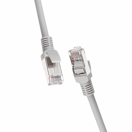 Патч-корд 2E САТ 5e, FTP, 1м, 26AWG, RJ45, 7/0.16, Cu, LSZH, сірий