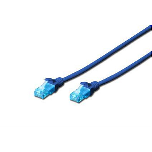 Патч-корд DIGITUS CAT 5e UTP, 1м, AWG 26/7, CCA, PVC, синій