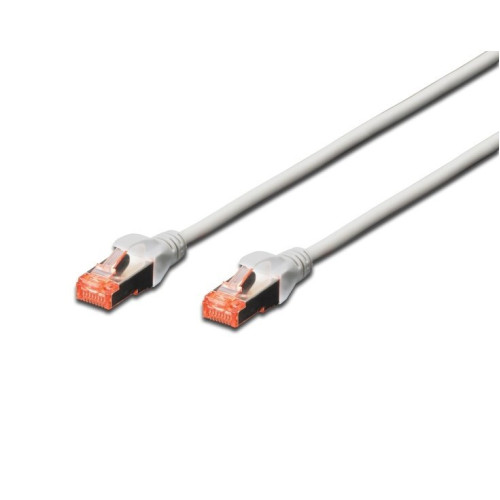 Патч-корд DIGITUS САТ 6 S-FTP, 1.5м, AWG 27/7, Cu, LSZH, сірий
