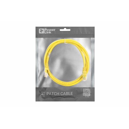 Патч-корд 2E САТ 6, UTP, 1.50м, 26AWG, RJ45, 7/0.16, Cu, PVC, желтый