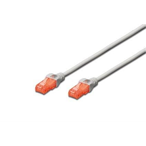Патч-корд DIGITUS CAT 6 UTP, 1м, AWG 26/7, Cu, LSZH, серый