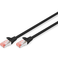 Патч-корд DIGITUS CAT 6 S-FTP, 0.5м, AWG 27/7, LSZH, чорний