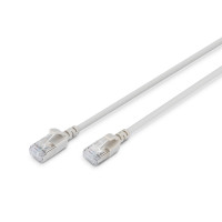 Патч-корд DIGITUS CAT 6a F-FTP Sliim, 1,5 м, AWG 32/7, Cu, LSZH, сірий