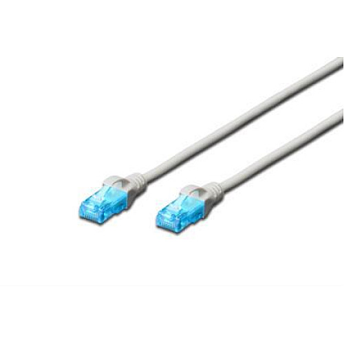 Патч-корд DIGITUS CAT 5e UTP, 0.25м, AWG 26/7, CCA, сірий
