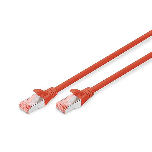 Патч-корд DIGITUS CAT 6 S-FTP, 0.5м, AWG 27/7, LSZH, червоний