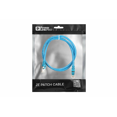 Патч-корд 2E САТ 6, S-FTP, 1м, 26AWG, RJ45, 7/0.16, Cu, PVC, синий