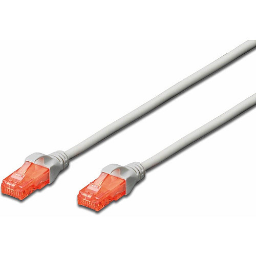Патч-корд DIGITUS CAT 6 UTP, 7м, AWG 26/7, Cu, LSZH, сірий