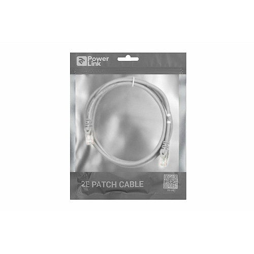 Патч-корд 2E САТ 6, UTP, 1.50м, 26AWG, RJ45, 7/0.16, Cu, PVC, сірий