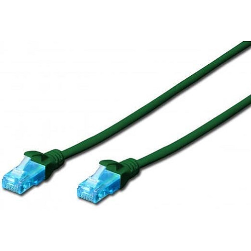 Патч-корд 2E CAT 5e, UTP, 10м, 26AWG, RJ45, 7/0.16, Cu, LSZH, зелений