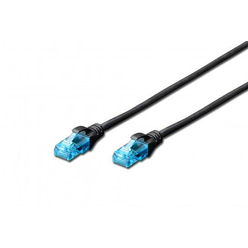 Патч-корд 2E CAT 5e, UTP, 5м, 26AWG, RJ45, 7/0.16, Cu, LSZH, чорний