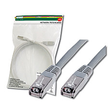Патч-корд DIGITUS САТ 5e SF-UTP, 15м, AWG 26/7, Cu, PVC, сірий