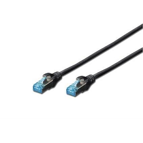 Патч-корд DIGITUS CAT 5e SF-UTP, 3м, AWG 26/7, Cu, PVC, чорний