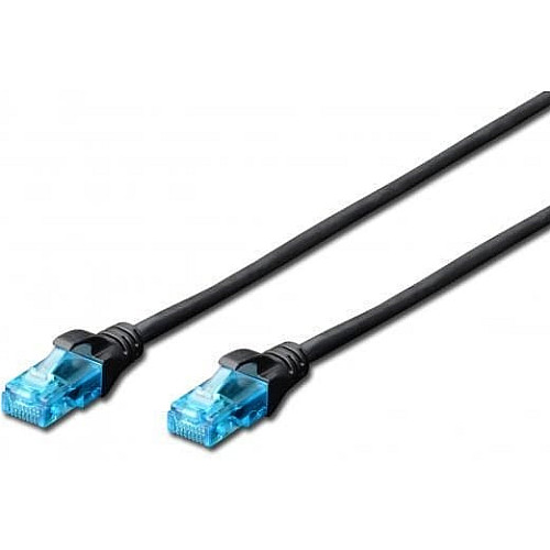 Патч-корд 2E CAT 5e, UTP, 5м, 26AWG, RJ45, 7/0.16, Cu, LSZH, чорний
