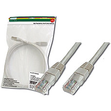 Патч-корд DIGITUS CАТ 5e UTP, 5м, AWG 26/7, Cu, PVC, сірий