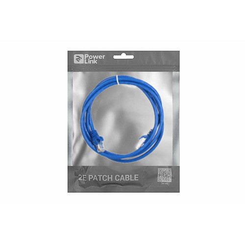 Патч-корд 2E САТ 6, UTP, 1.50м, 26AWG, RJ45, 7/0.16, Cu, PVC, синий