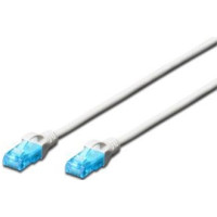 Патч-корд DIGITUS CAT 5e UTP, 5м, AWG 26/7, CCA, PVC, белый