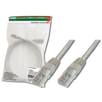 Патч-корд DIGITUS САТ 5e UTP, 1м, AWG 26/7, Cu, PVC, сірий