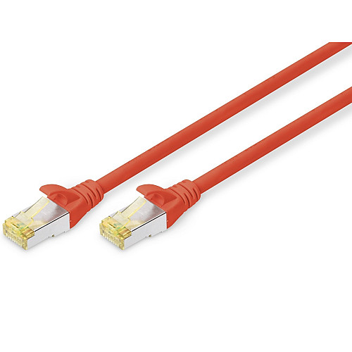 Патч-корд DIGITUS CAT 6a S-FTP, 0,5м, AWG 26/7, Cu, LSZH, червоний