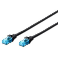 Патч-корд DIGITUS CAT 5e UTP, 3м, AWG 26/7, CCA, PVC, чорний